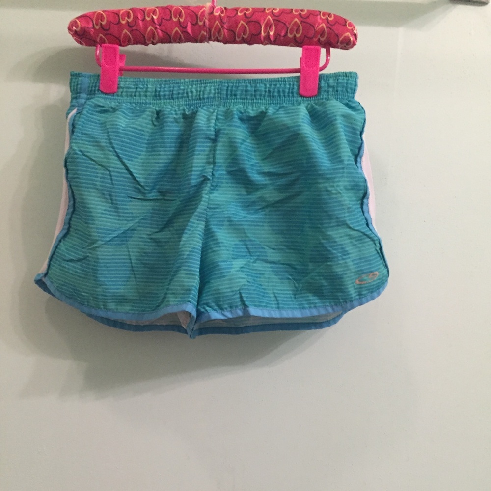 Blue athletic shorts